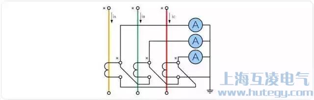 三相完全角形電流互感器接線(xiàn)圖